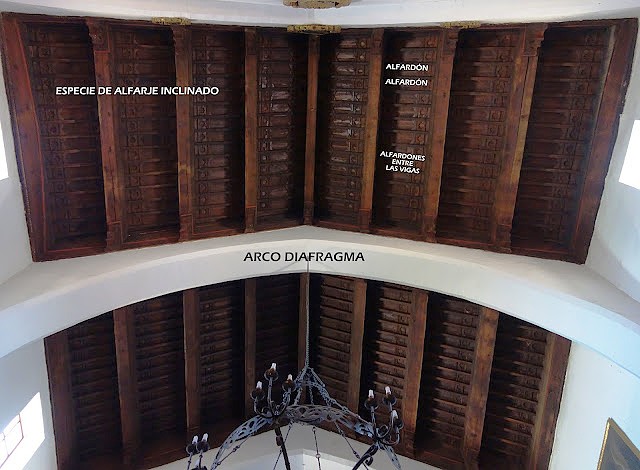 Archivo:Armadura sobre arcos diafragmas. Mudéjar Granadino. Obra del Reino de Granada III o Cristiano..jpg