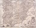 Entre 1560-1600; Mapa de la península donde figura Granada y Castilla. Idioma italiano