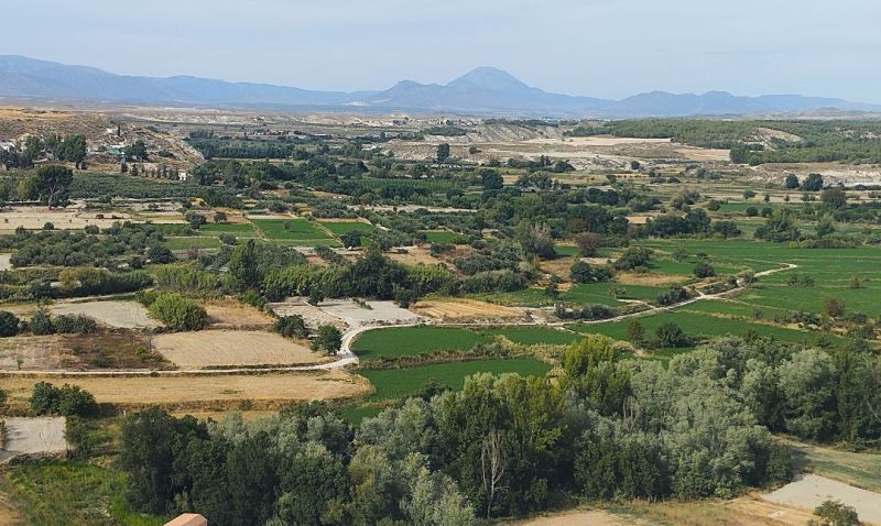 Archivo:Benamaurel, Granada, Región de Granada, España. Vista sobre la fértil vega que se extiende a sus pies..jpg