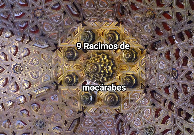Archivo:Carpintería de lo blando en el mudéjar Granadino. Piñas o racimos de mocárabes en el centro del almizate o harneruelo..jpg
