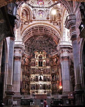 Crucero del Monasterio de S Jerónimo, obra de Diego de Siloé, ciudad de Granada, Reino de Granada 3º, España. Escuela Granadina.