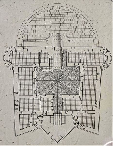 Archivo:Batería o Fuerte de Carchuna, Motril, Granada, Región Histórica de Granada, España. Planta de las baterías de cuatro cañones creadas en el Reino de Granada III durante el siglo XVIII..jpg